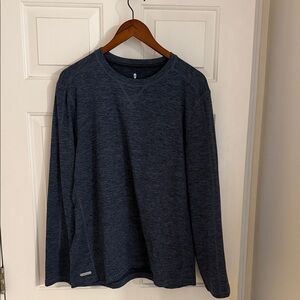 Free Country Heathered Blue Long Sleeve Shirt